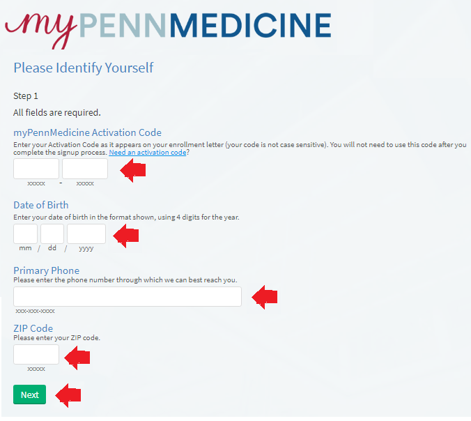 MyPennMedicine Activate Account